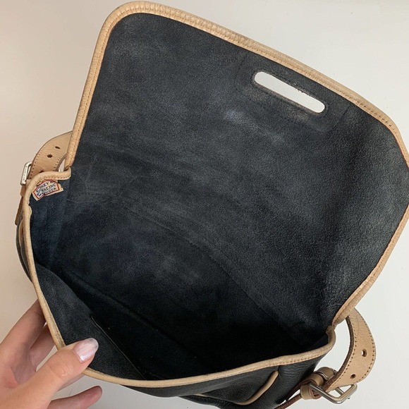 Dooney Bourke Purse Vintage Womens Black Leather Adjustable Strap Bag - Picture 7 of 9